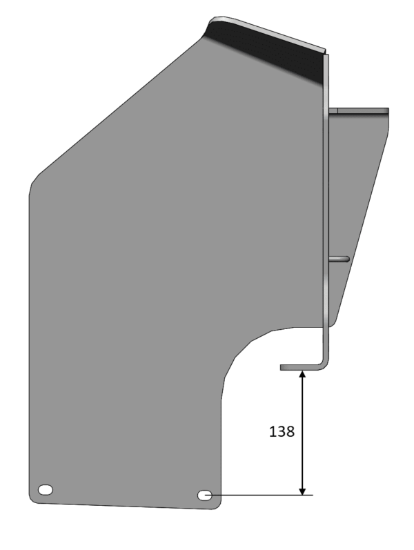 Bash Plate Bottom Arm Cylinder RH - Image 2