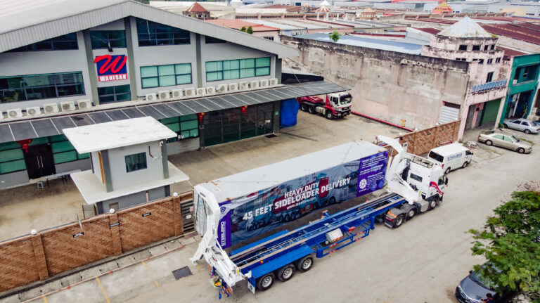 Steelbro sidelifters: sideloaders for shipping container transport
