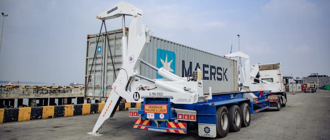 Levantador lateral de 45 pés amplia possibilidades para Teknik Tek Logistik