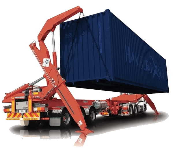 Solutions de levage de conteneurs de transport utilisant des élévateurs latéraux et des élévateurs pivotants